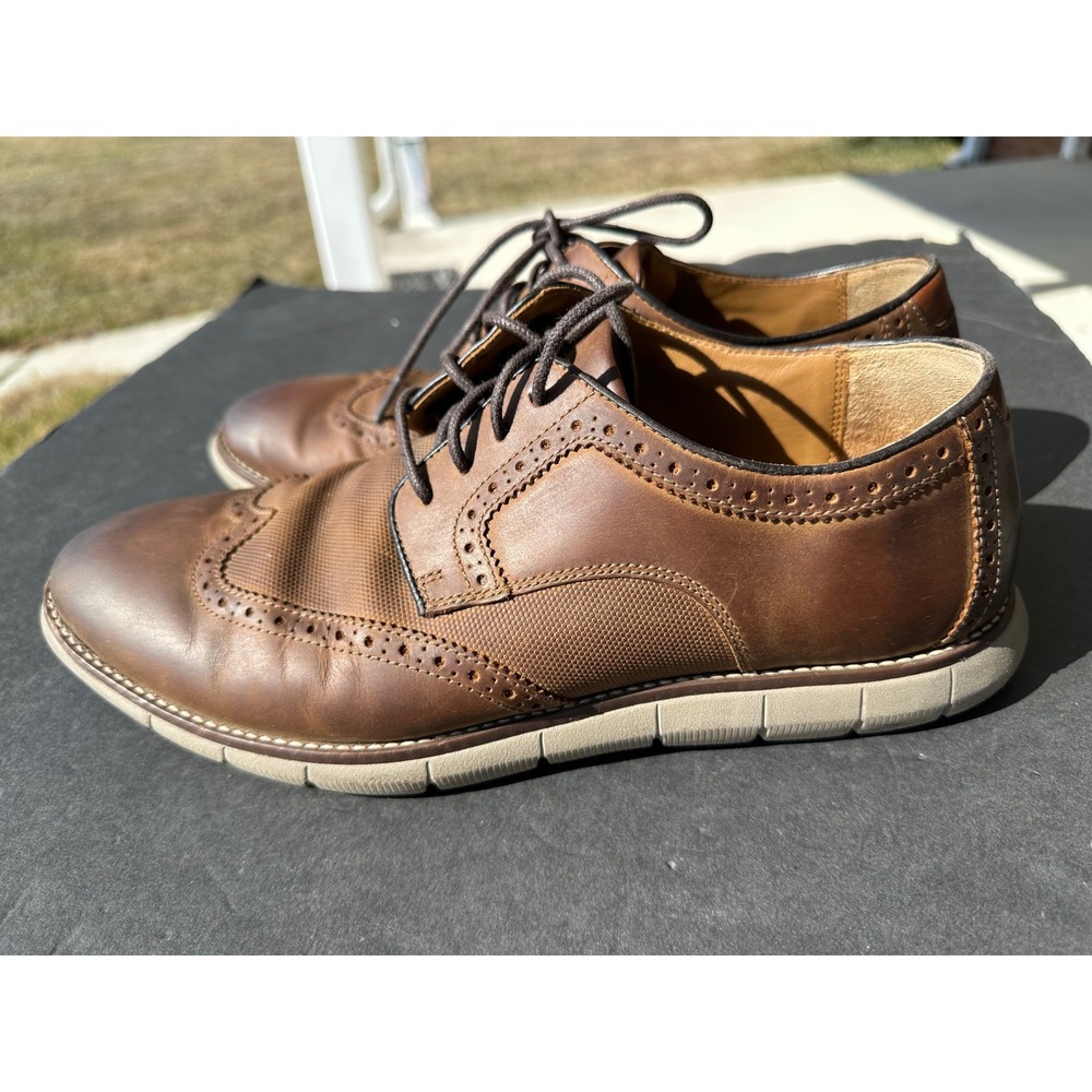 Johnston & Murphy McGuffey Wingtip‎ Oxford Brown Leather Shoes 20-4820 Men's 9M